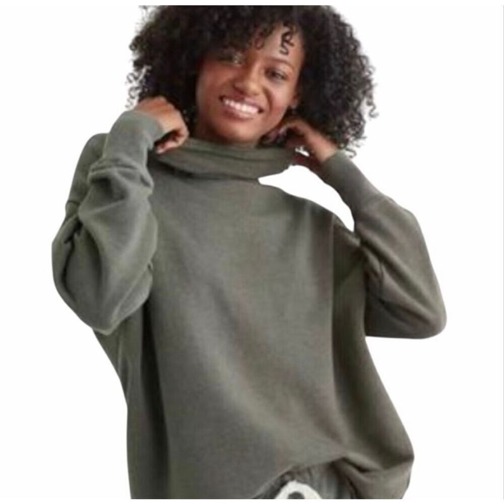 Aerie‎ Green Cowl Neck Sweatshirt Medium Cozy Pullover